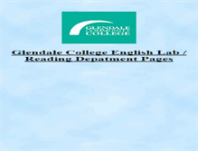 Tablet Screenshot of english.glendale.cc.ca.us