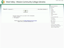 Tablet Screenshot of lib.wvmccd.cc.ca.us